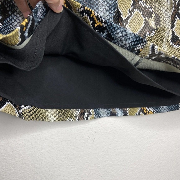 French Connection Adila Colorful Snakeskin Faux Leather Skirt Sz 8 NWT - Picture 4 of 7